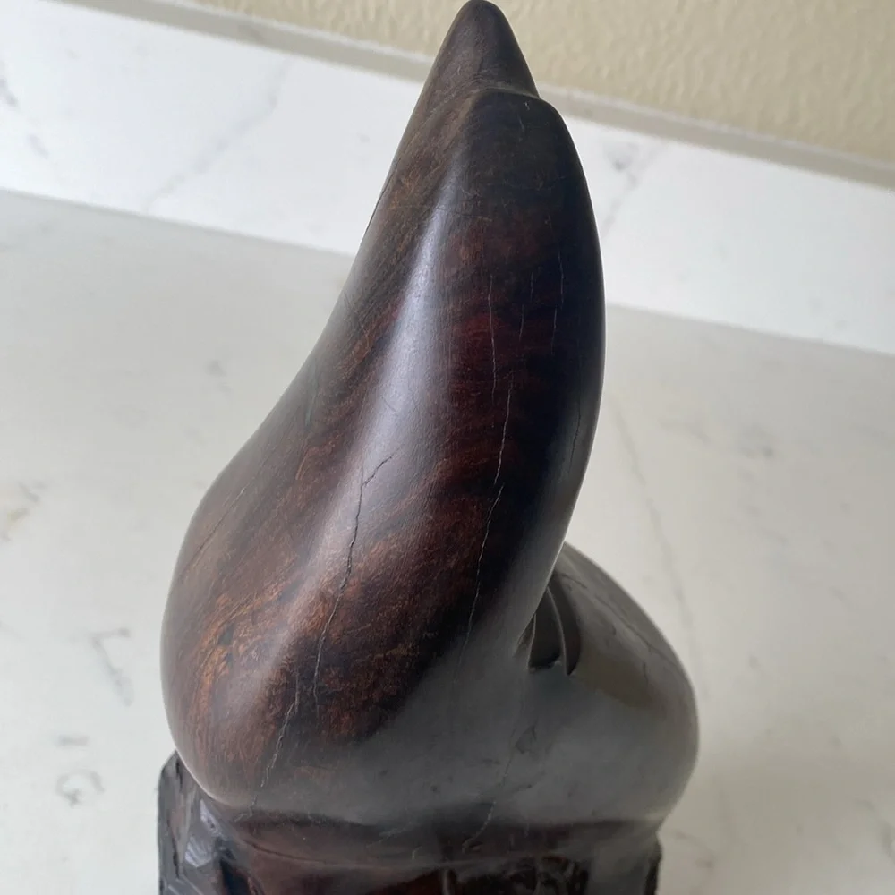 Vintage Ironwood Seal Statue